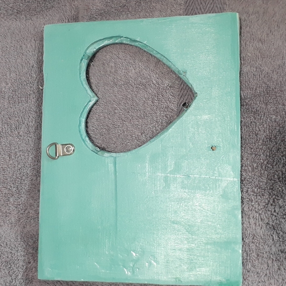 Hand Crafted Heart Picture Frame Wooden Resin Hand Painted Essential Home Decor - Picture 3 of 6